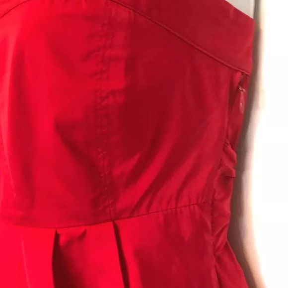 Theory Red Strapless Dress - Picture 3 of 6